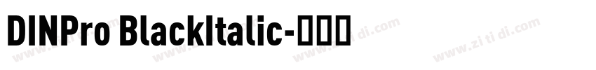 DINPro BlackItalic字体转换